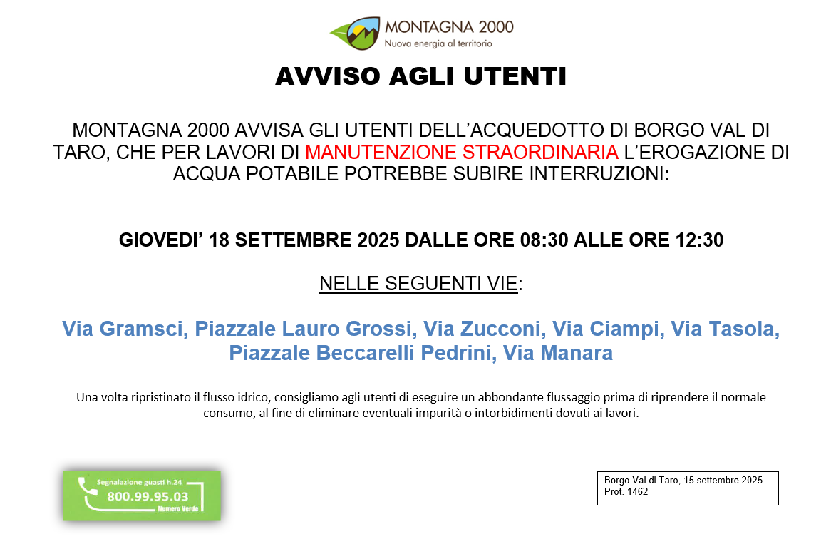 Interruzione di Fornitura
