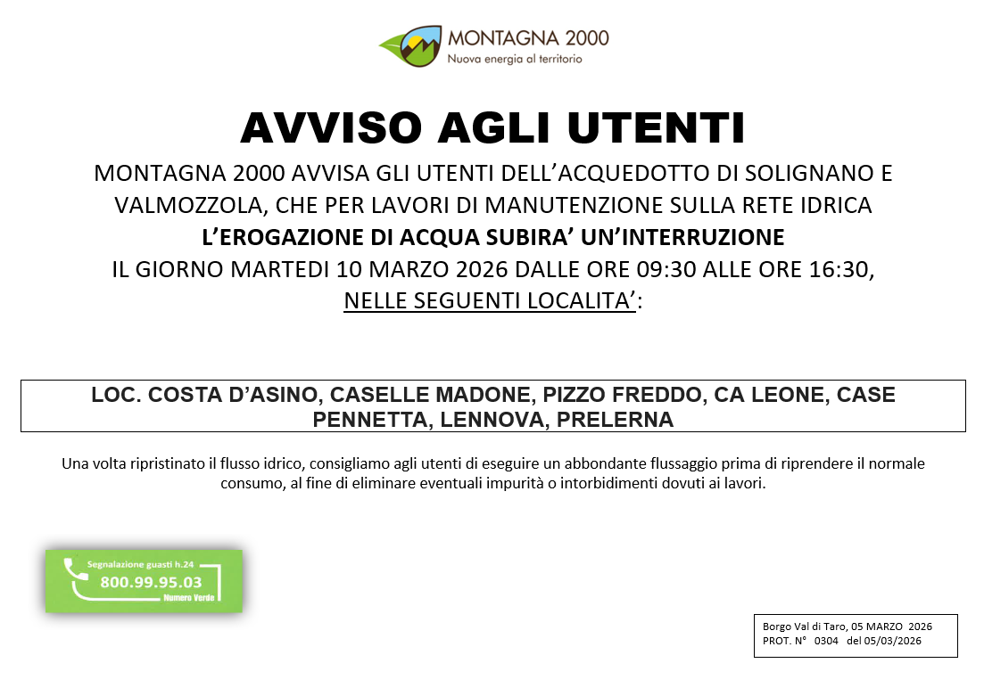 Interruzione di Fornitura